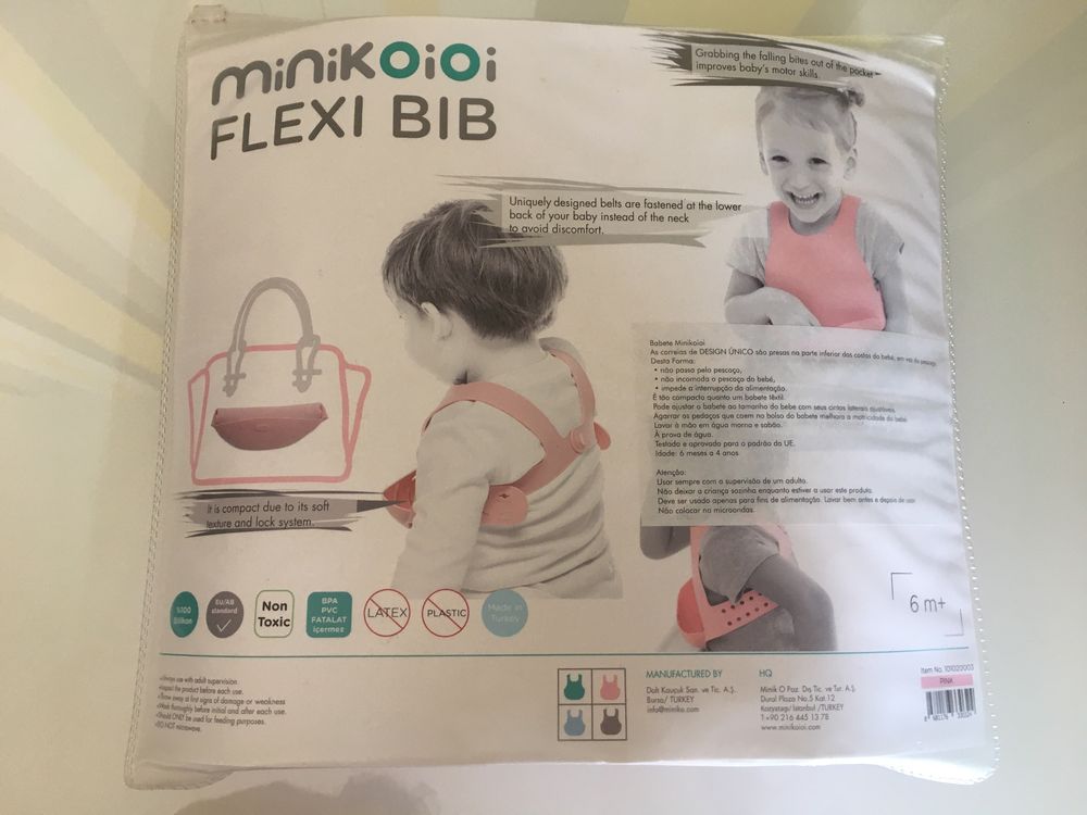 Minikoioi flexi bib babete rosa