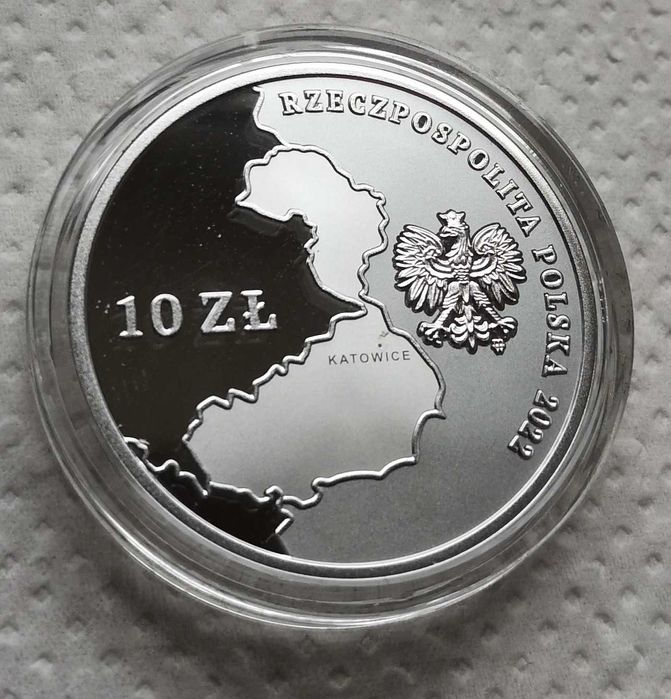 Kolekcjonerskie 10 zł 2022 r. powrót Górnego Śląska do Polski