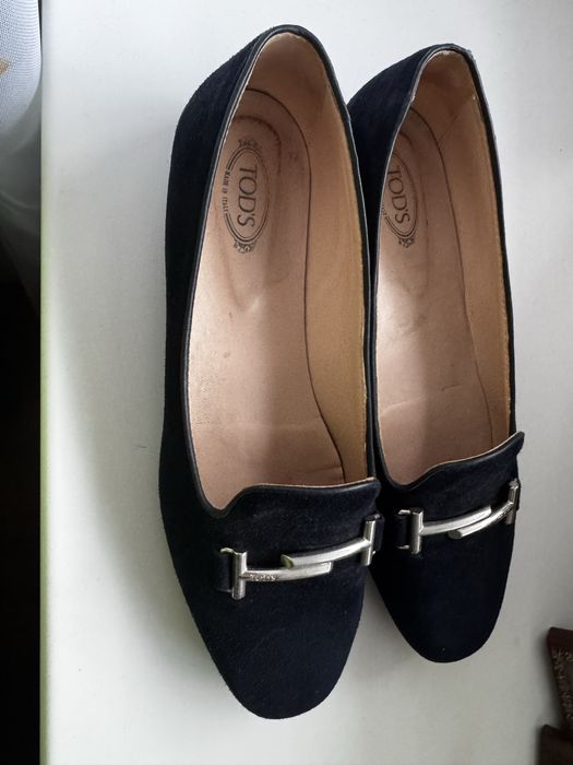 Жіночі замшеві балетки туфлі лофери Tod’s