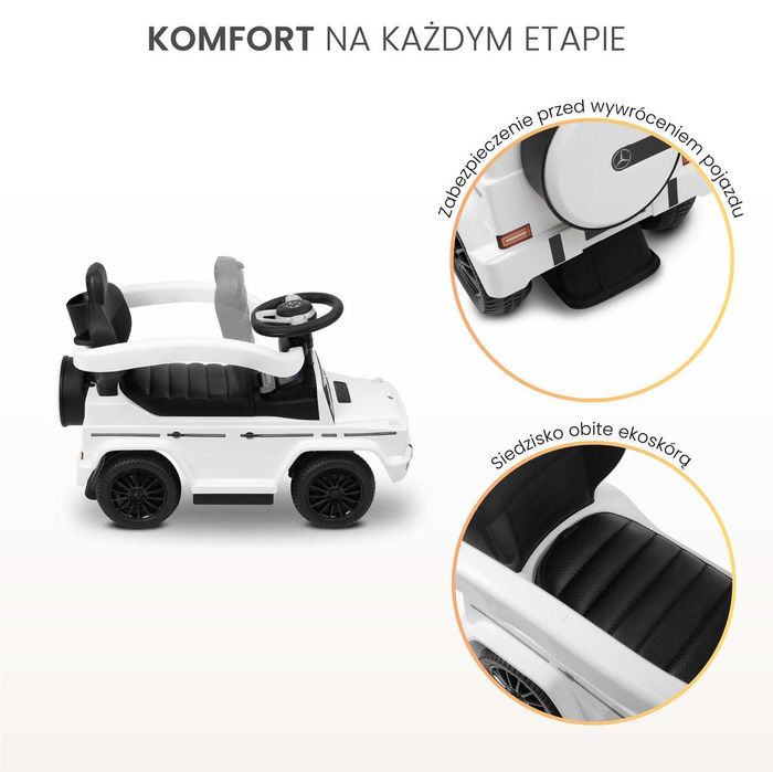 MERCEDES G350 JEŹDZIK Pojazd dla dziecka pchacz z rączką Autko