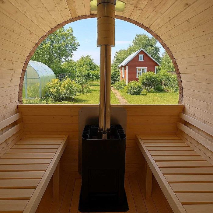 Sauna ogrodowa BECZKA mini 180 cm do montażu