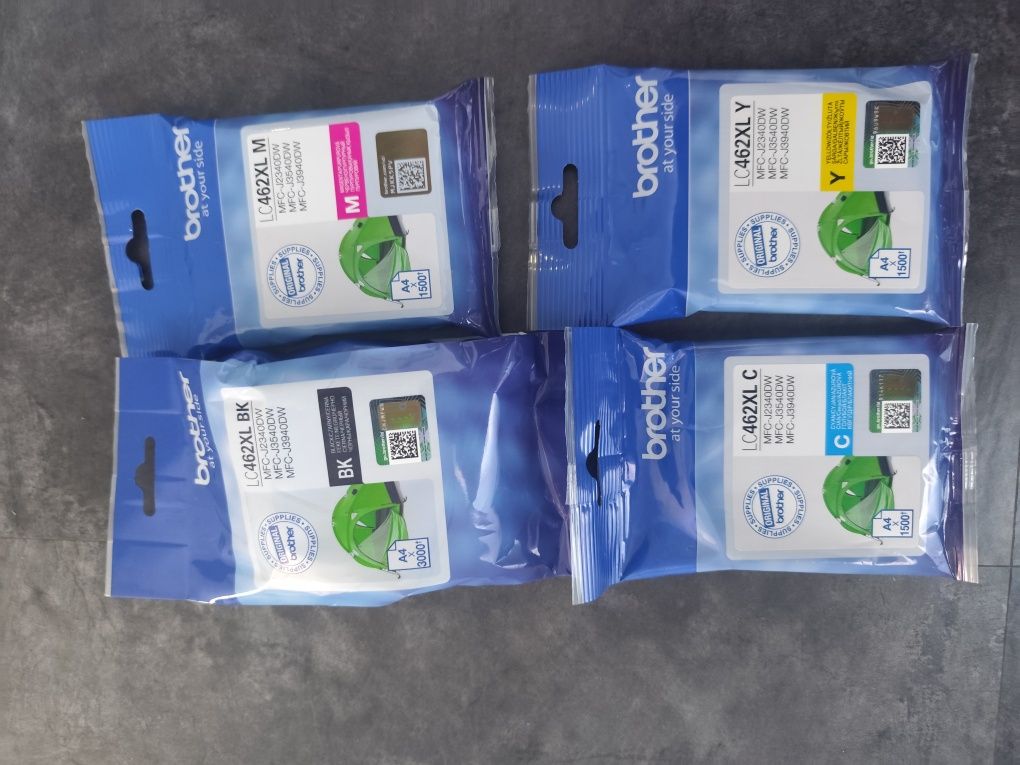 Oryginalne  tusze orygilany tusz Brother Lc462xl BK M C Y Zestaw