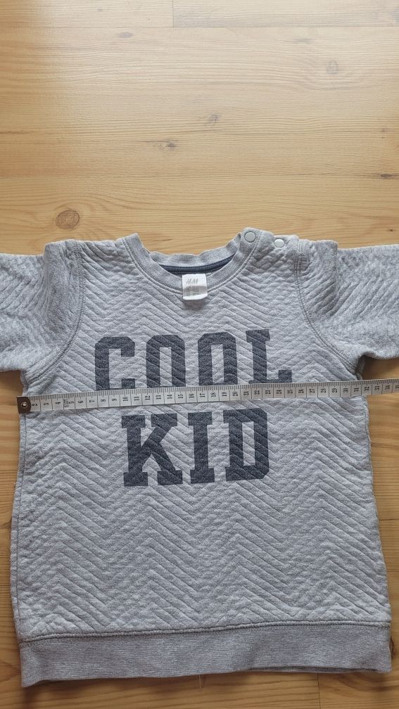 Bluza H&M 86/92 szara Cool Kid