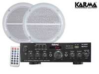 Kit som ambiente 50W - AMPLIFICADOR 2x50W + 2x COLUNAS TETO