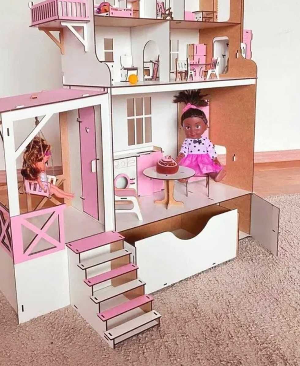 Домик для лол і ляльок барбі Будинок для ляльок іграшкові меблі ліфт