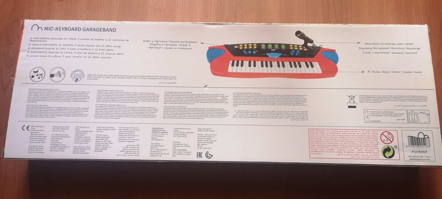 Piano com microfone da Imaginarium