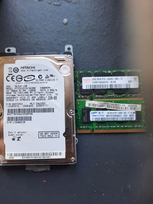 Dysk 160 gb i ram 3 gb