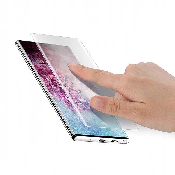 Szkło hartowane UV Samsung Galaxy Note 10 + LAMPA