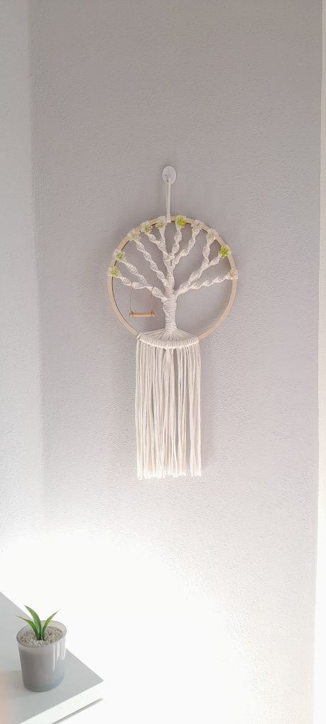 Decoração de parede macramé