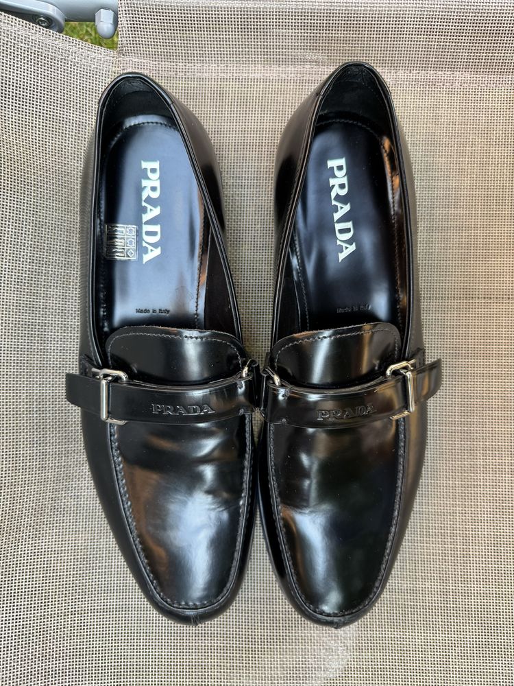 Мужские Кожаные туфли Prada р. 43,5