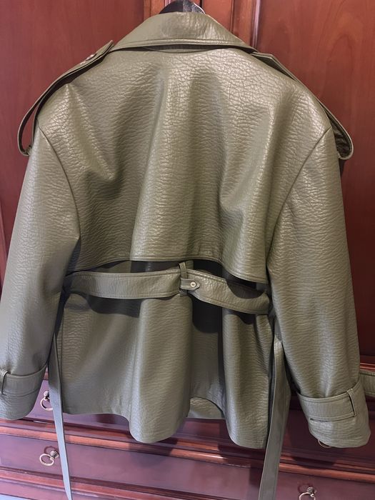 Тренч из экокожи
