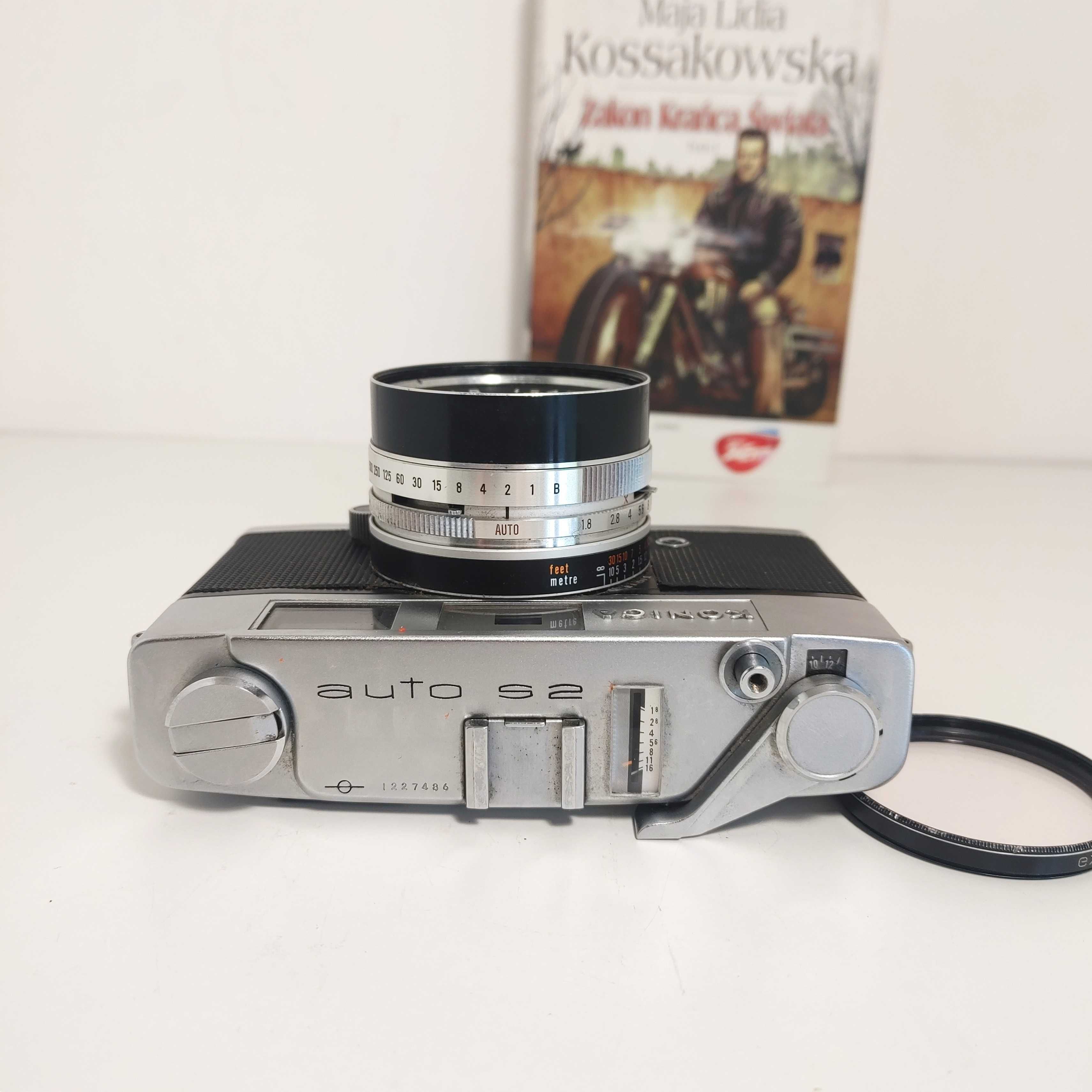 Aparat Analogowy Dalmierz KONICA auto S2 z HEXANON 45 mm 1:1,8 z 1965