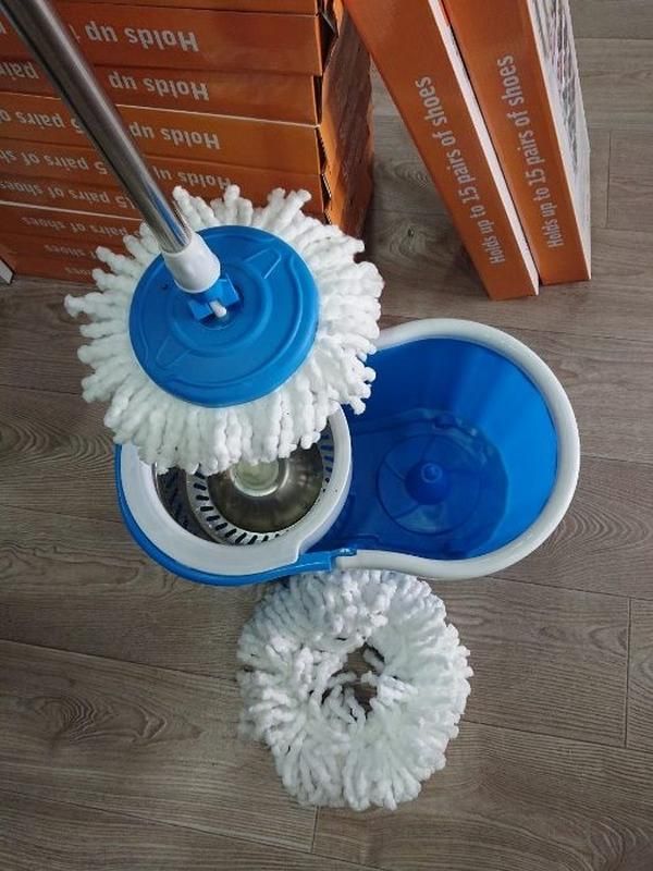 Турбо Швабра и ведро с отжимом набор для уборки Spin MOP 360