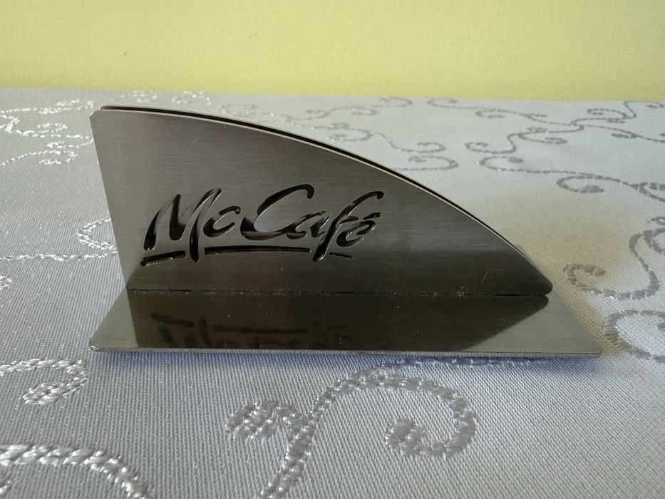 Stojaki Metalowe Gastronomiczne McCafe na Ulotki, Menu , Numerki