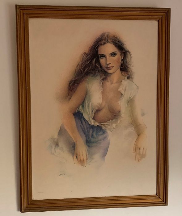Quadro Pintado com imagem de Mulher (artista desconhecido)