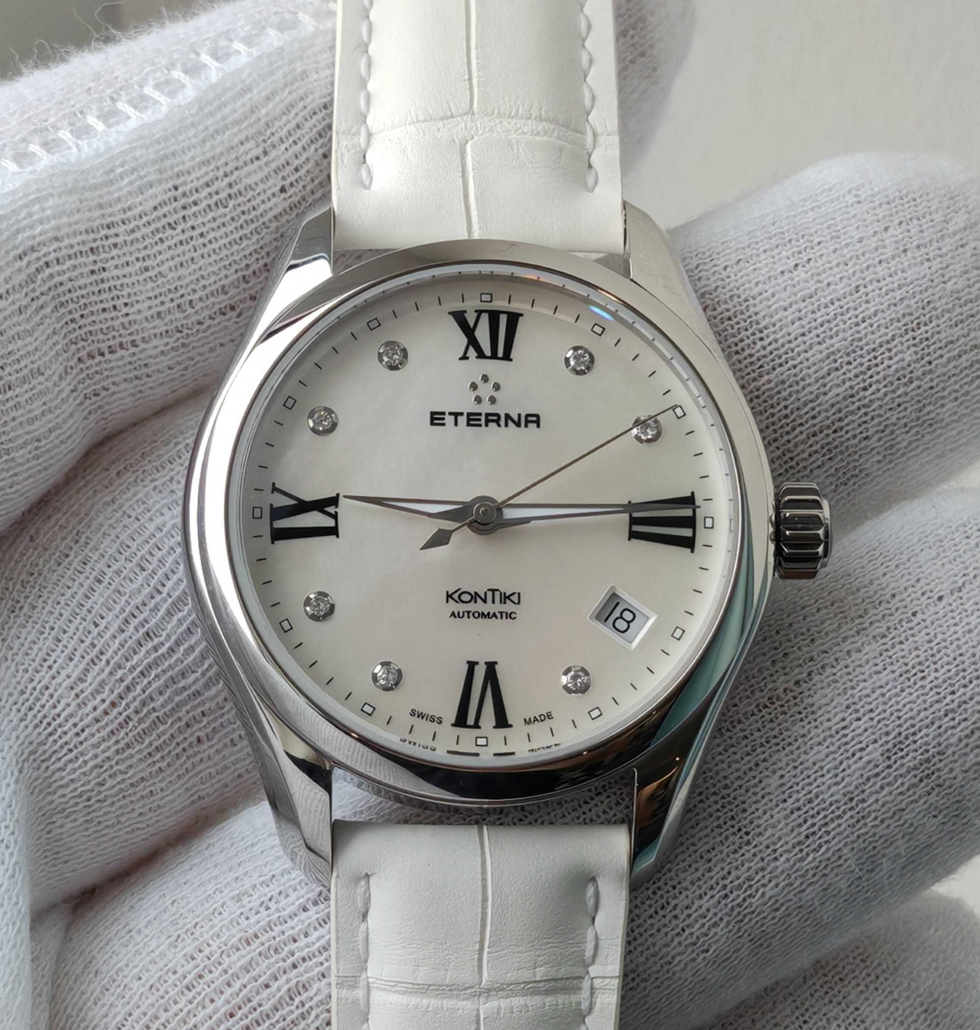 Жіночий годинник Eterna KonTiki Automatic 1260.41 Swiss made Diamond
