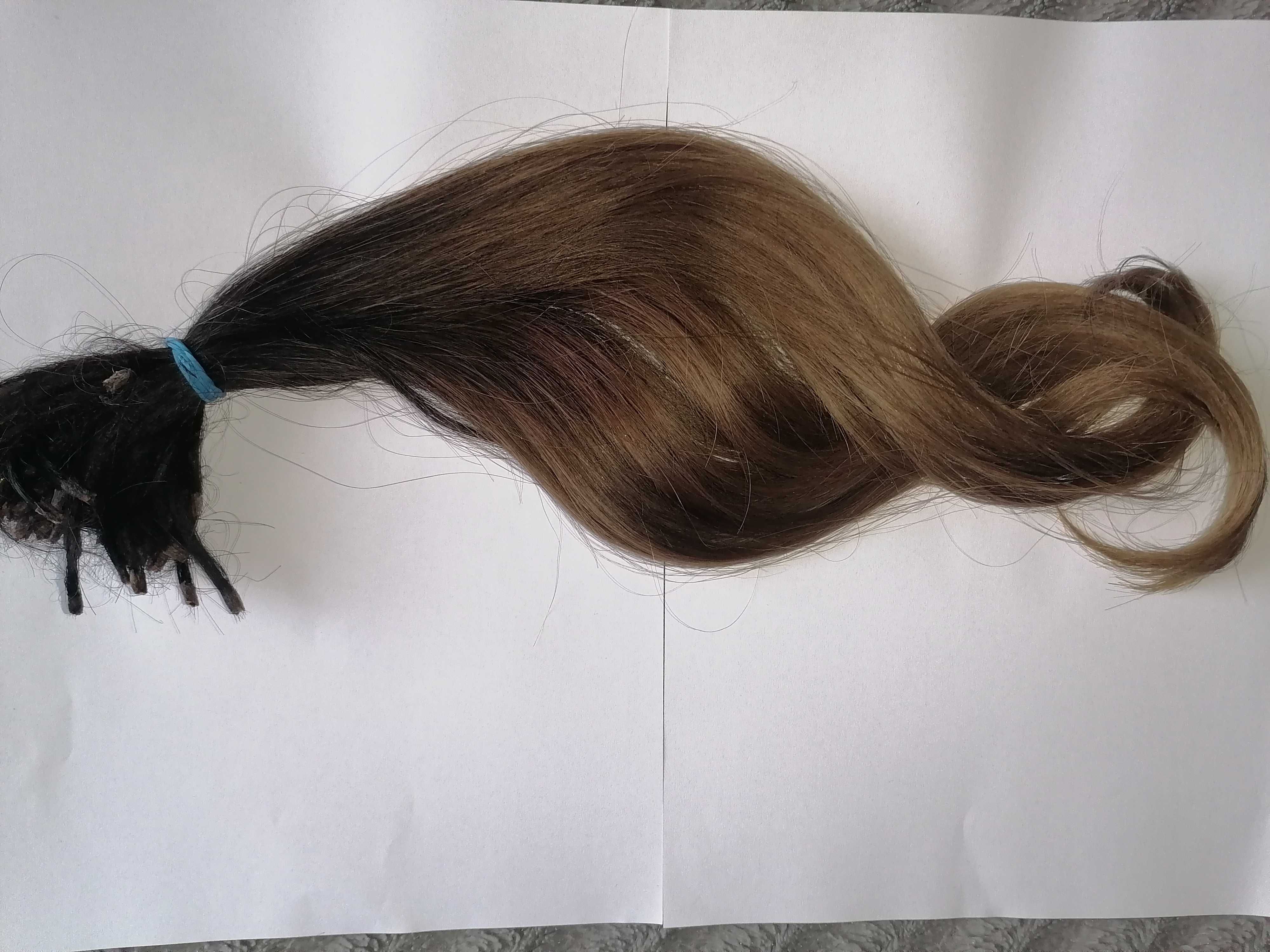 Włosy naturalne ukraińskie ombre 50cm, 90g