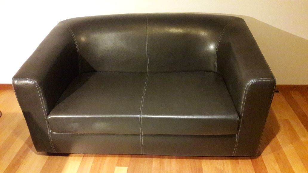 Sofa dwuosobowa skóra syntetyczna