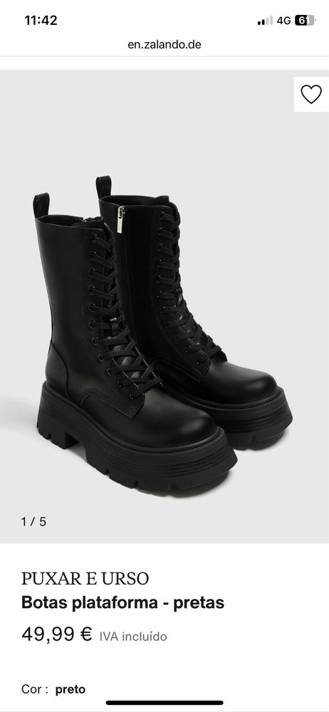 Botas pretas plataforma NOVAS