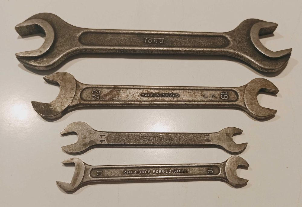 zestaw kluczy płaskich 10-32 4 sztuki Drop Forget Steel Ferrovita Tona