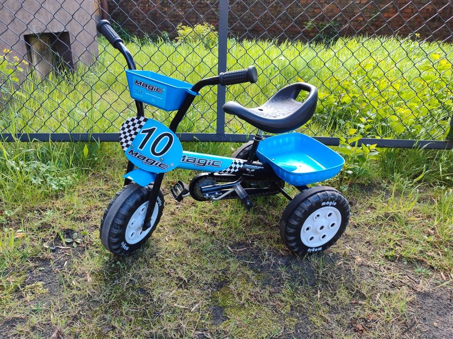 Rower trójkołowy MAGIC RK1 niebieski, pierwszy rowerek z pedałami