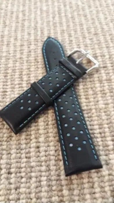 Bracelete Pele Azul  22mm