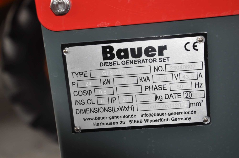 Generator Agregat Prądotwórczy Bauer NIEMCY  Himoinsa  16,24 KW NOWY