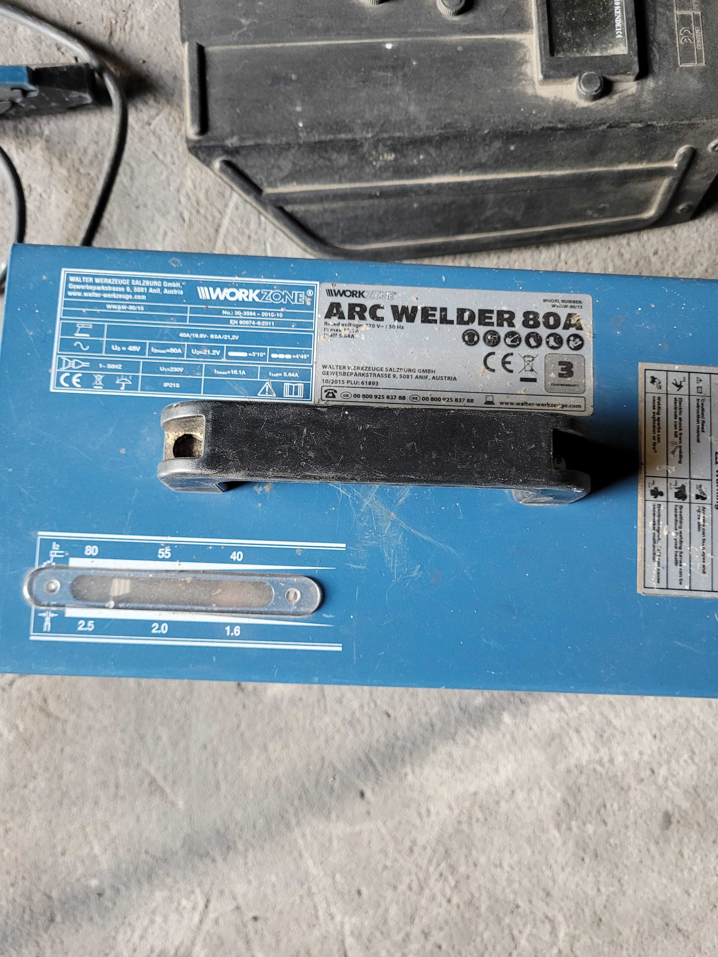 Spawarka elektrodowa, workzone Aldi 80A, MMA, elektroda