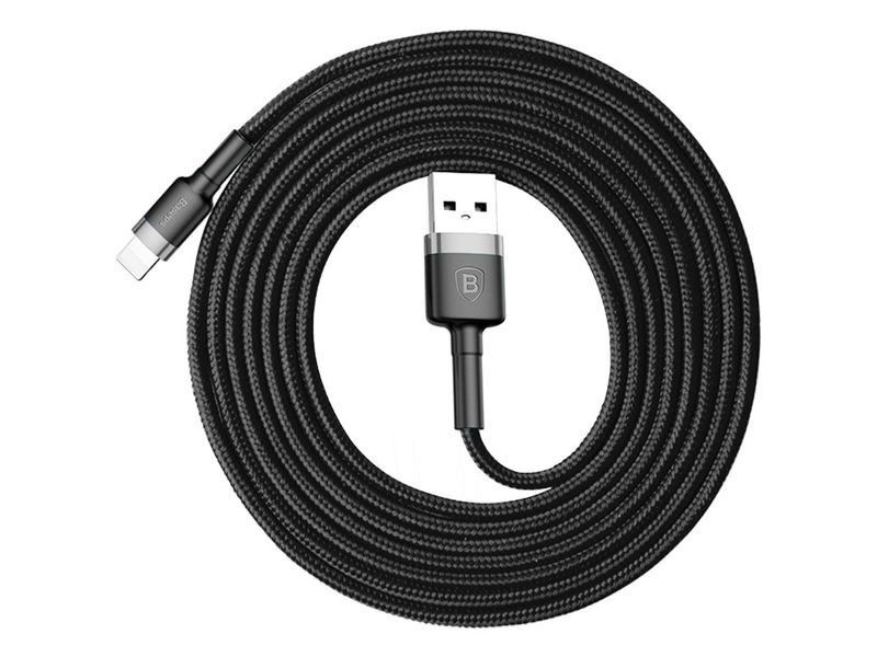 Kabel 2m Baseus Keviar USB Lightning do iPhone iPad iPod 1.5A Czarny