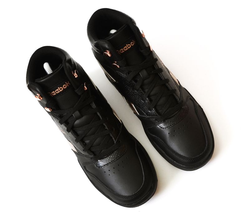 Брендові оригінальні чорні шкіряні черевики снікерси REEBOK 41 (27 см)