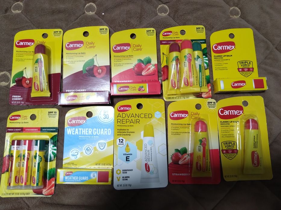 Органічні бальзами,Carmex, EOS, Palmer's,Blistex