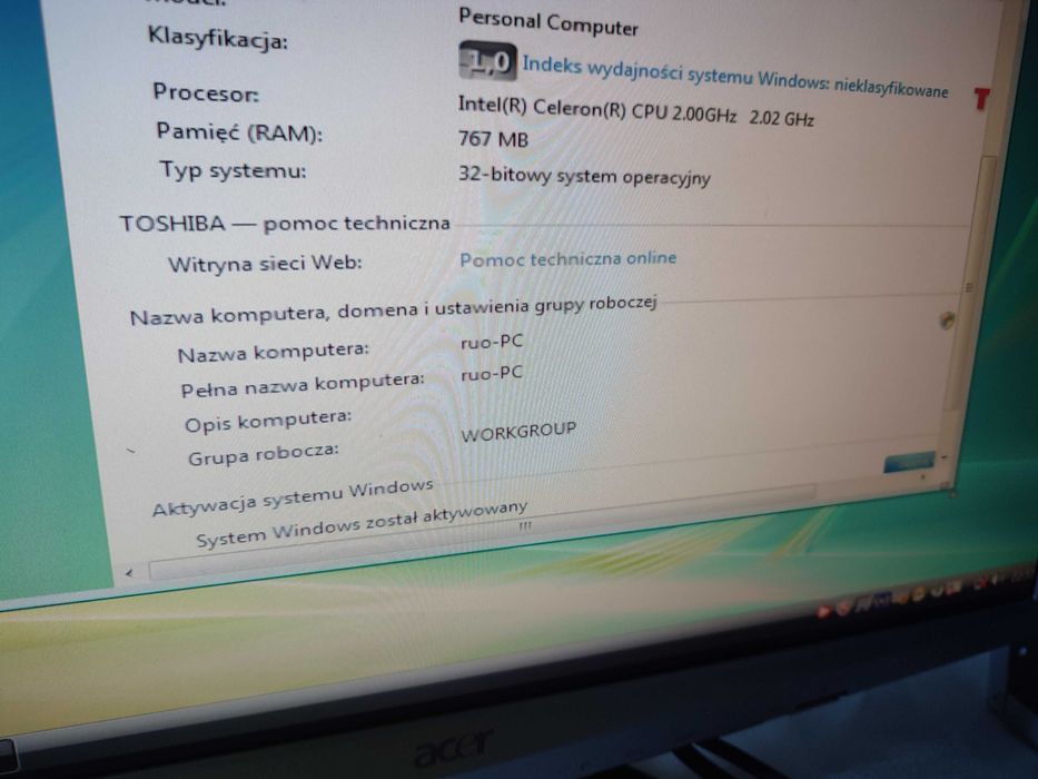 Komputer GIGABYTE GA-8IR533 grafika radeon 9200 muzyczna realtek