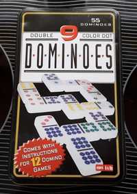 Domino - kości do gry - zestaw w metalowym pudełku. Nieużywane