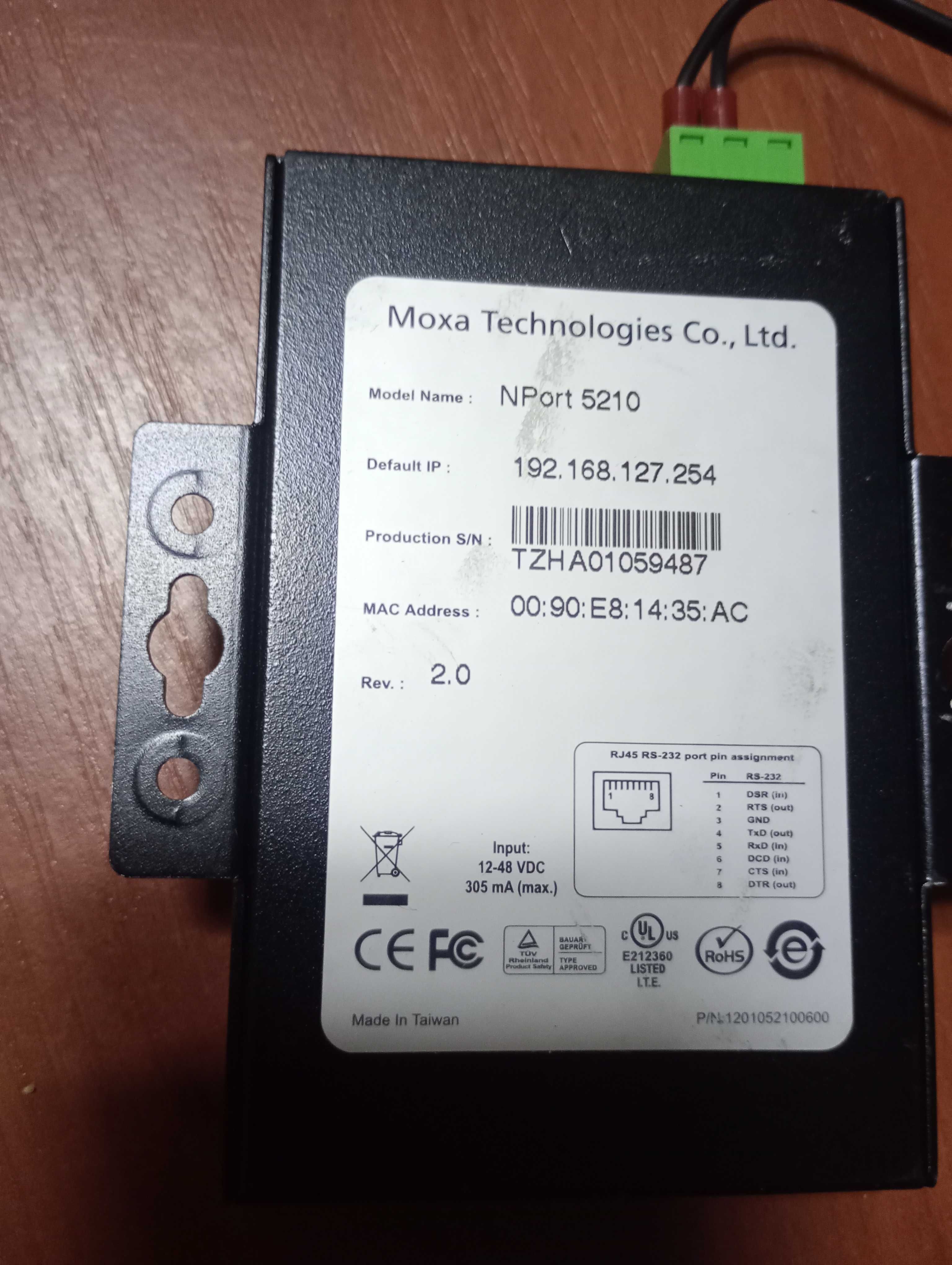 MOXA NPort 5210 Конвертер, сервер доступа