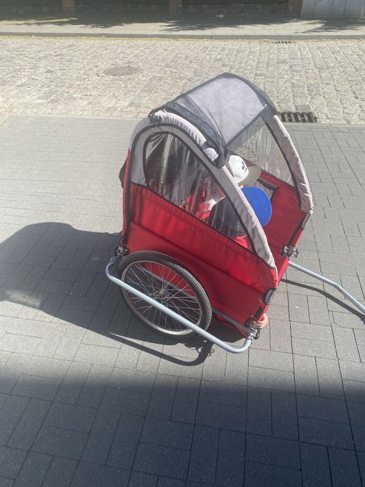 Przyczepka rowerowa dla dzieci, Riksza do roweru, wózek rowerowy