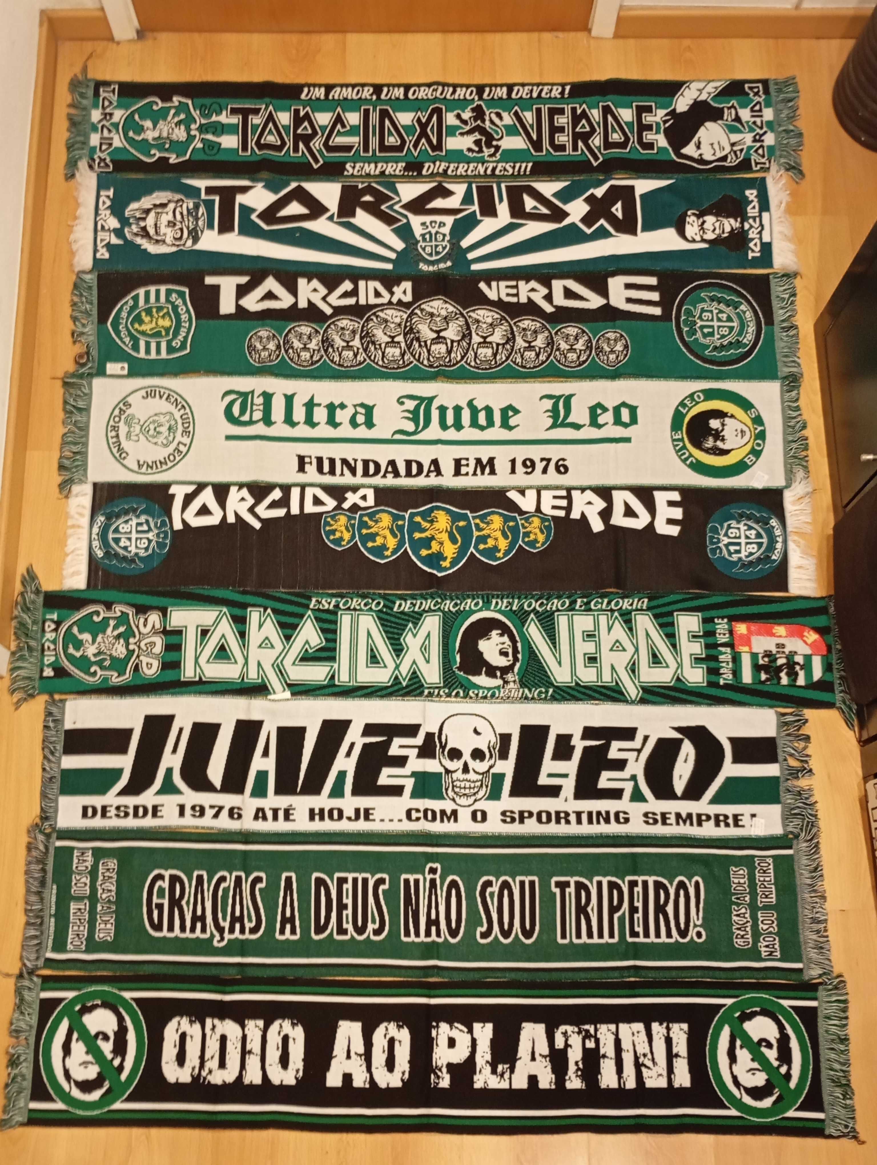 Cachecol ultras Sporting vários futebol artigo de coleção