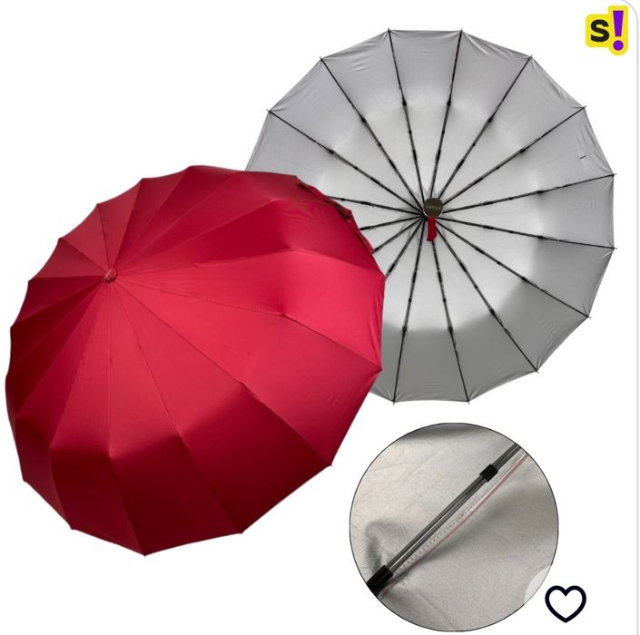 Парасолька, автомат, зонт большой 16 спиць, проти вітровий