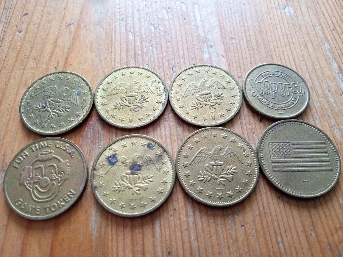 Game token, tokeny, monety, USA dla kolekcjonerów.