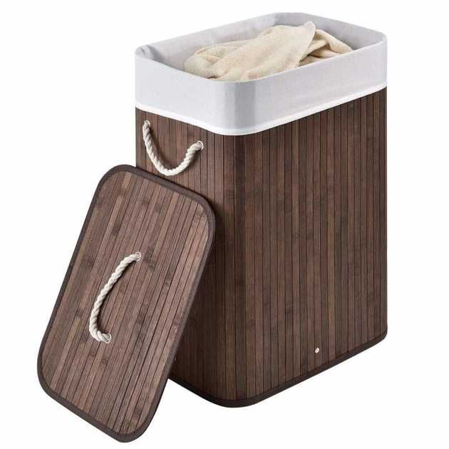 Бамбуковий кошик для білизни 72 л Juskys
