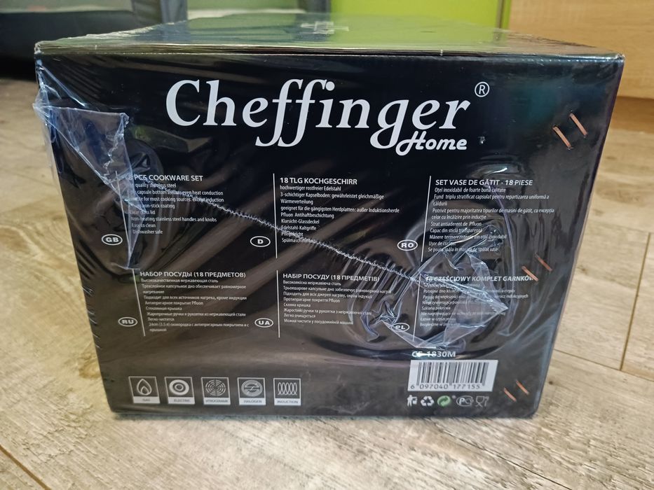 Garnki komplet garnków zestaw 12-częściowy Cheffinger