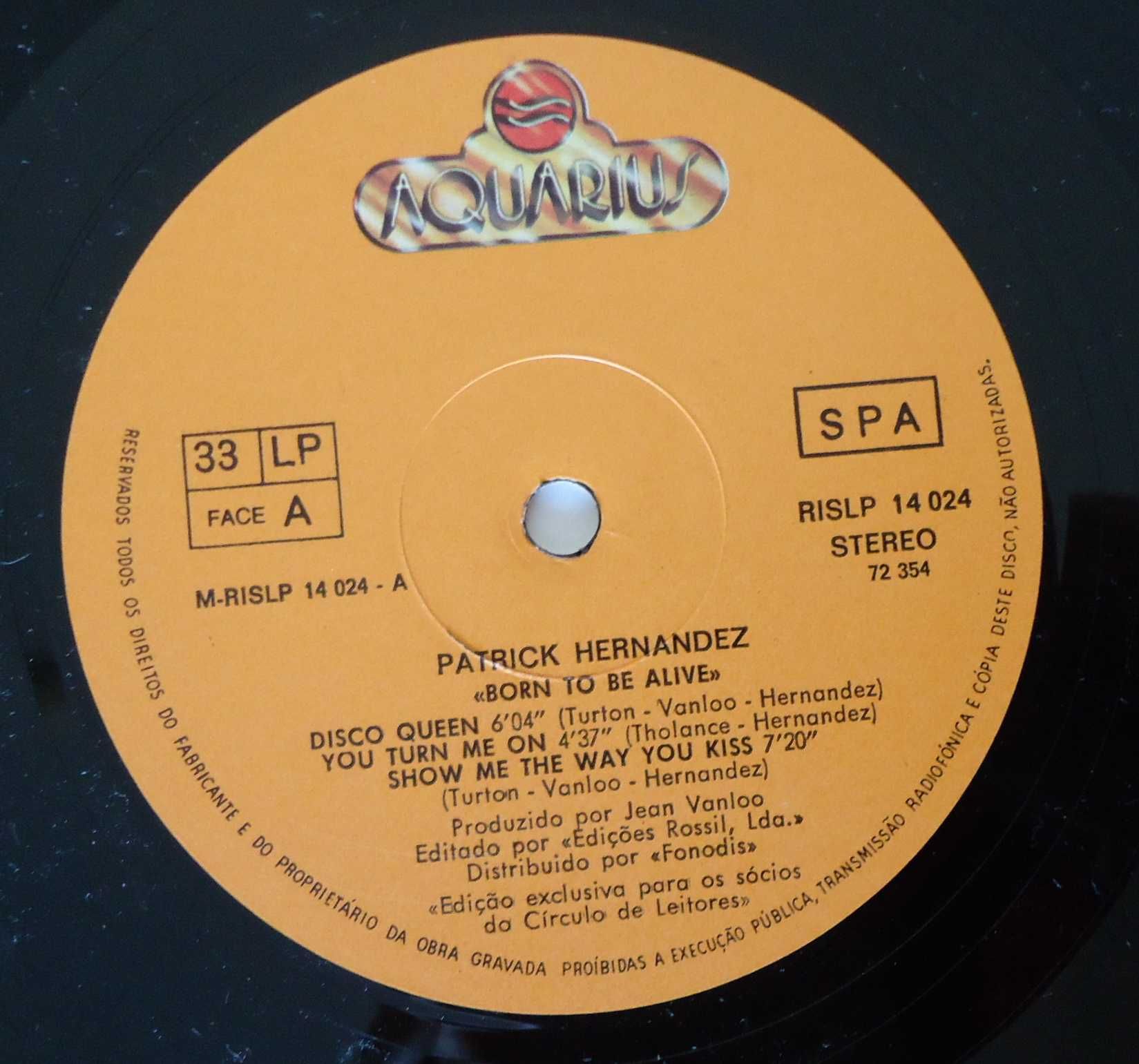 LP de vinil Patrick Hernandez - Born to Be Alive