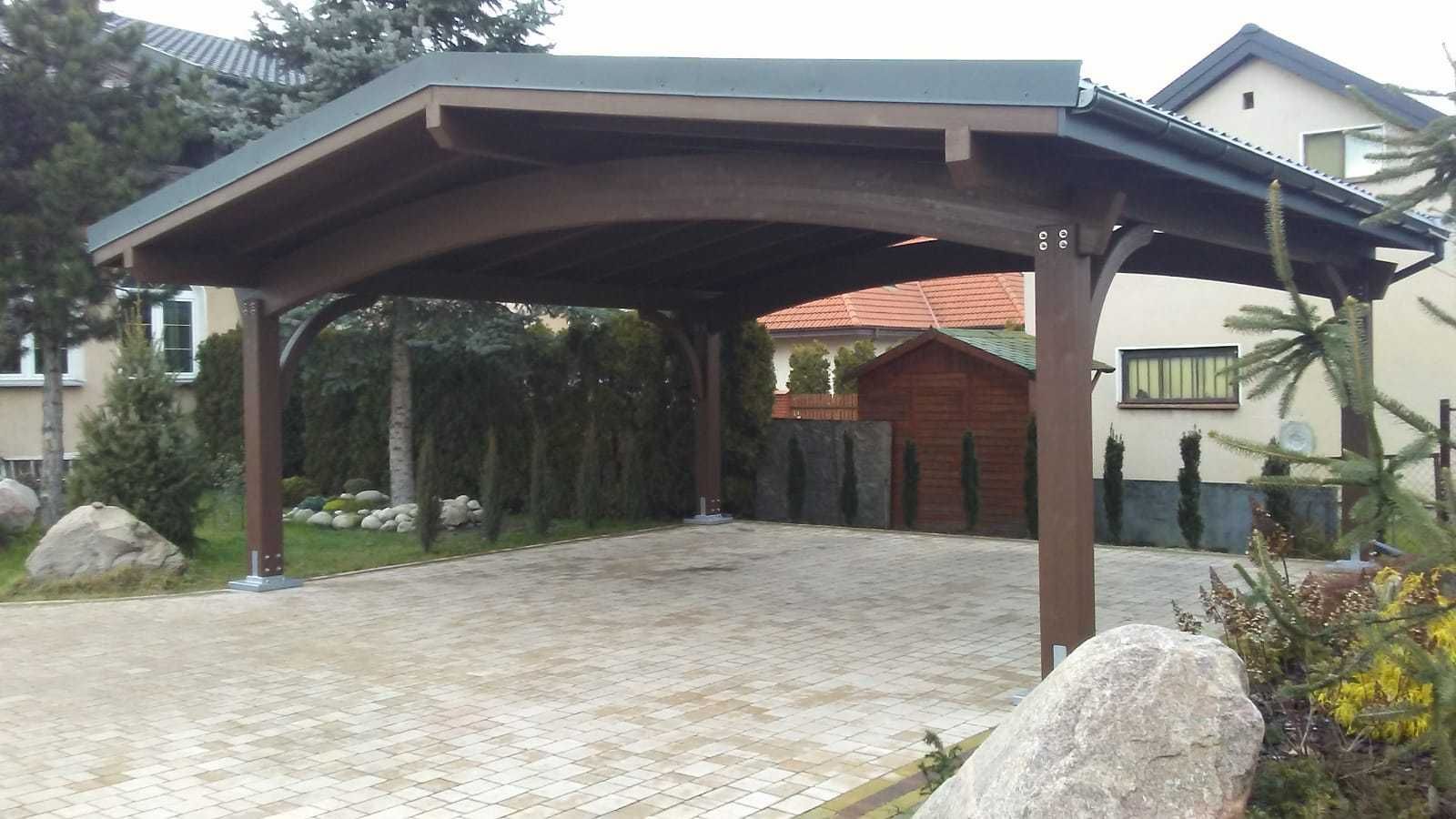 Wiata garażowa drewniana Italia 6M BSH