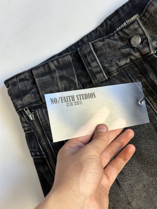 NFS NO FAITH STUDIOS baggy faded jeans archive opium джинсы черные S M