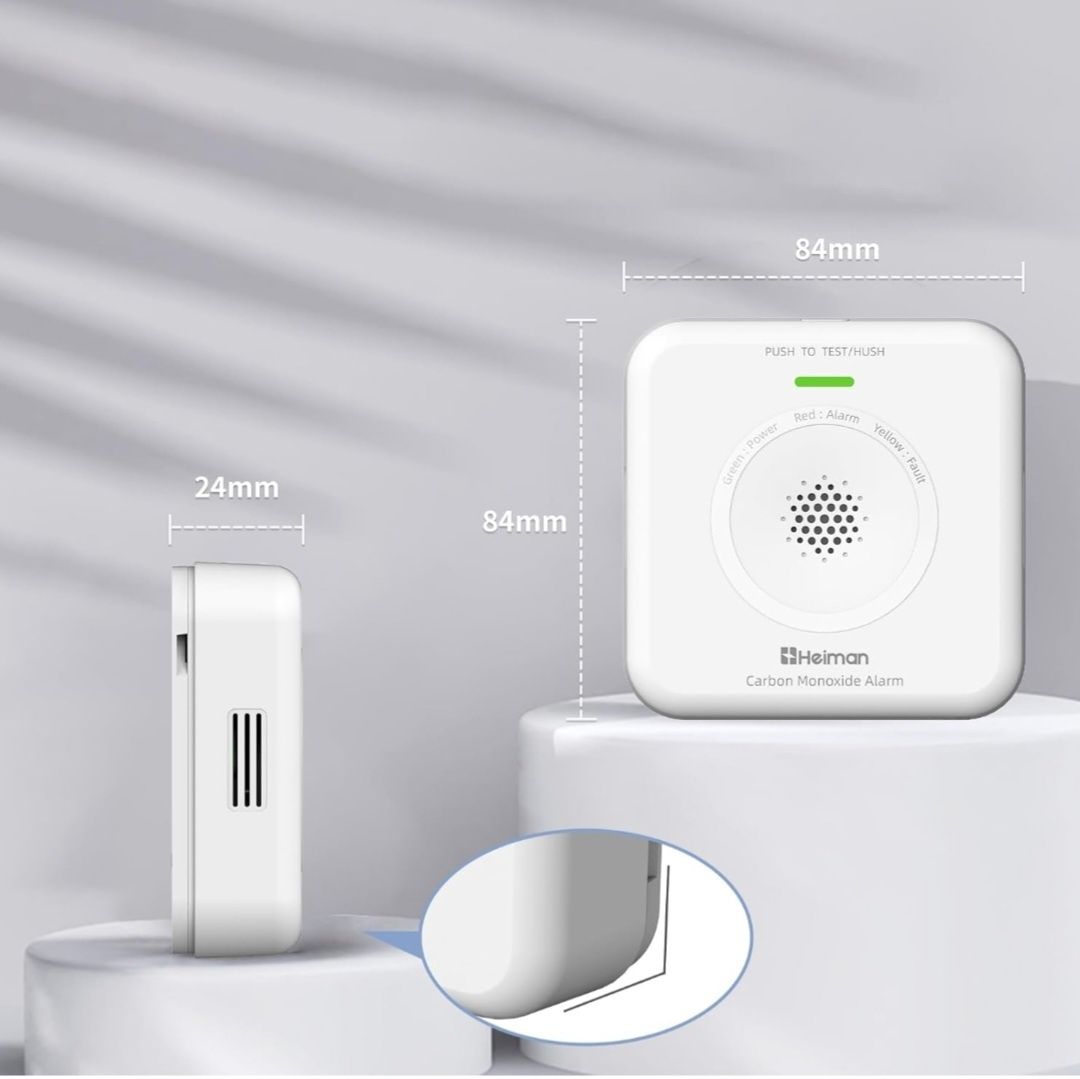 Czujnik tlenku węgla czadu HEIMAN , WiFi, głośny alarm 85 DB.