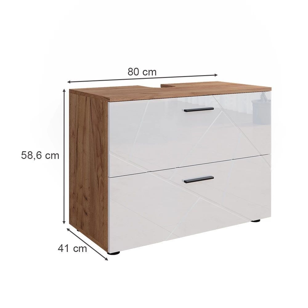 Szafka pod umywalkę łazienkowa 80cm stojącą