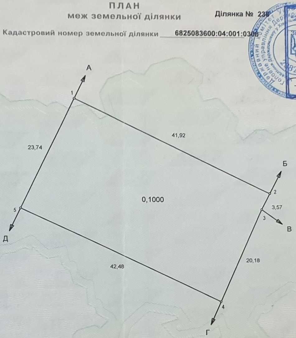 Земельна ділянка (с. Лісові Гринівці, Хмельницька область)