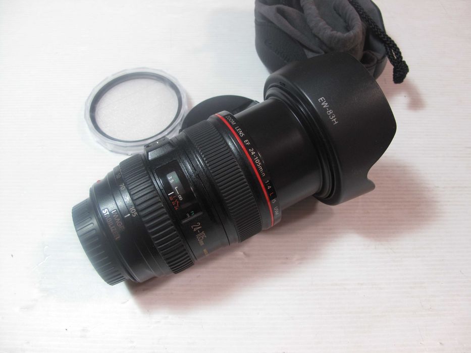 Canon 24-105 L IS completa com filtro estado TOP+TOP