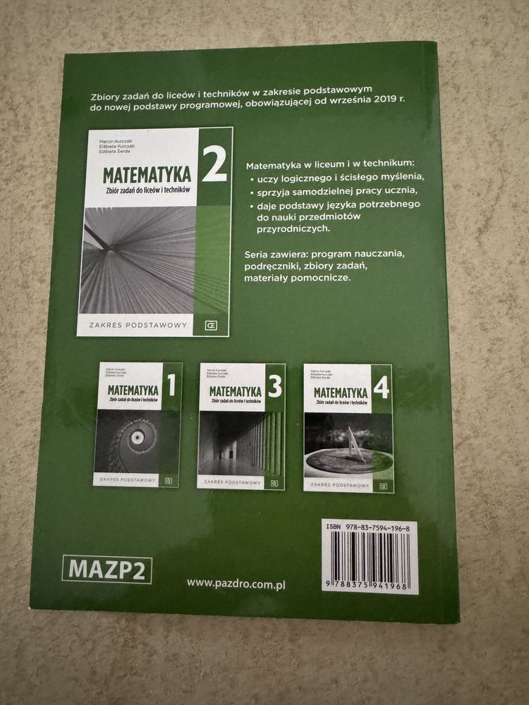 Zbiór zadań Matematyka 2 Pazdro