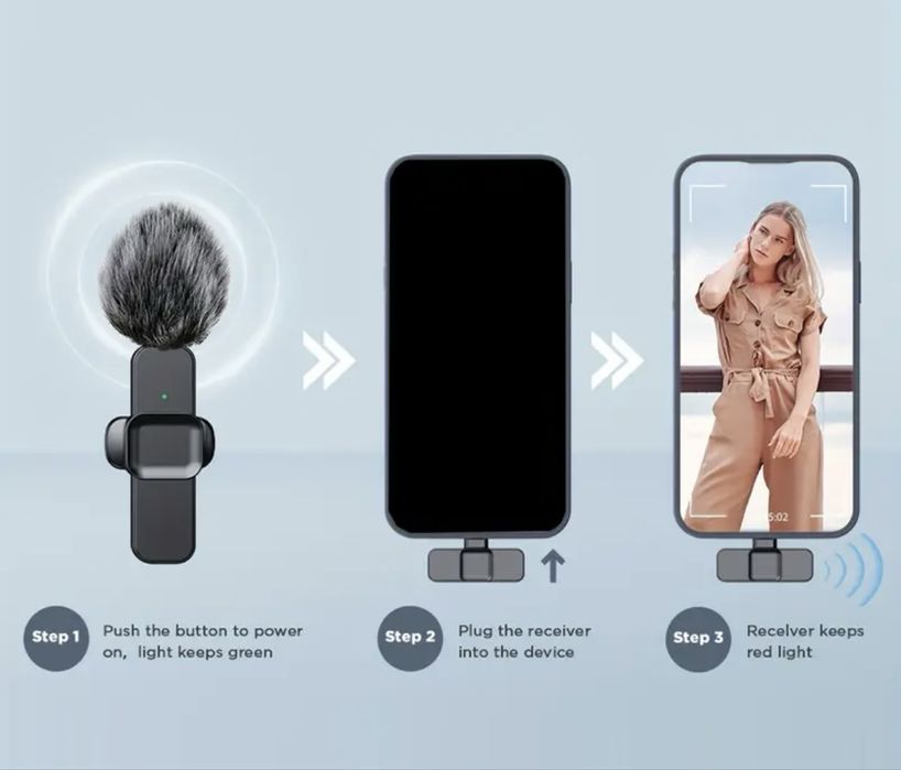 Рожевий мікрофон для Type-C