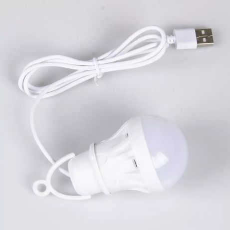 Світлодіодна лед лампа/лампочка 5Вт на usb кабелі